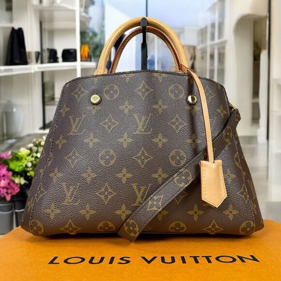 LOUIS VUITTON LV Montaigne BB Monogram Shoulder 2 Way Lock Key Dust Bag & Box - Picture 15 of 15